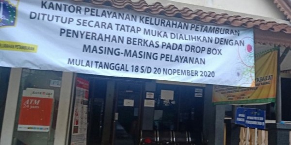 Lurah Positif COVID-19, Kelurahan Petamburan Ditutup