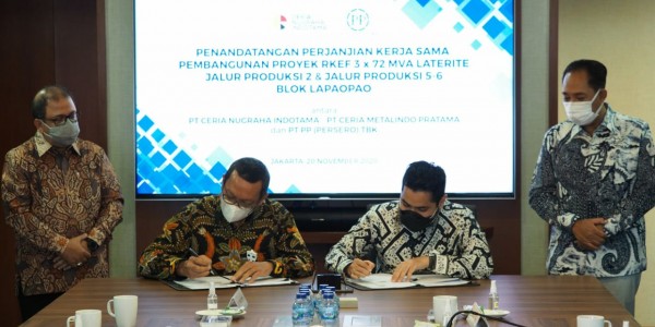 PT CNI dan PTPP Lanjutkan Kerja Sama Pembangunan Smelter Ferronickel