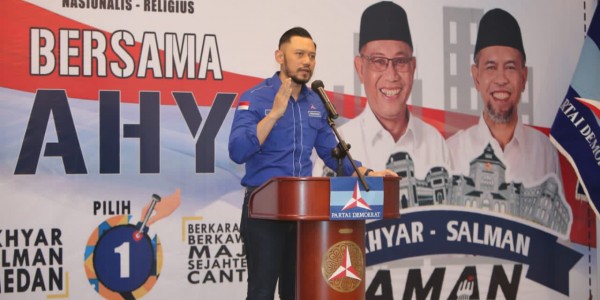 Berhasil Menangkan Eddy Rachmayadi, AHY Ajak Warga Aman-kan Medan