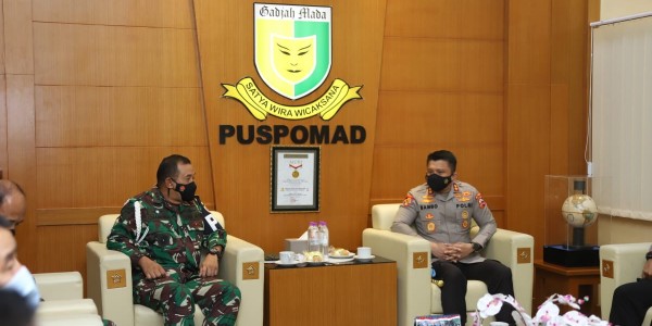 Kadiv Propam Temui Danpuspom TNI, Bahas Penegakan Disiplin Personel