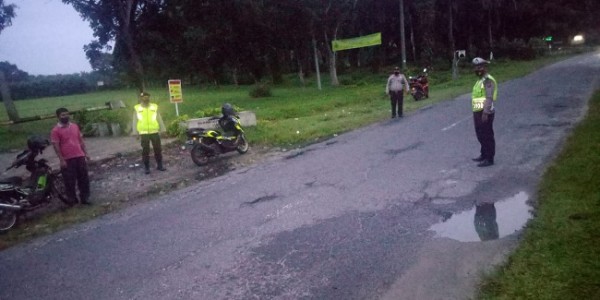 Antisipasi Balap Liar dan 3C di Bulan Ramadhan, Plres Simalungun Gelar Patroli Subuh