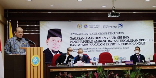 Hak Non-Partisan Dikebiri Amandemen Terdahulu, LaNyalla: DPD Bisa Ajukan Capres Itu Rasional