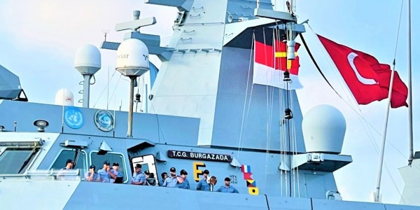 Sang Merah Putih Berkibar Di Kapal Perang Turki