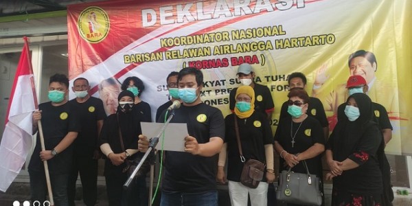 Gelar Deklarasi, Kornas Relawan BARA Optimis Airlangga Hartarto Jadi Presiden 2024