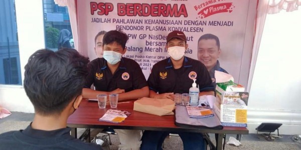 Setetes Darah Selamatkan Nyawa, GP NasDem Ajak Pemuda Donor Plasma Konvalesen