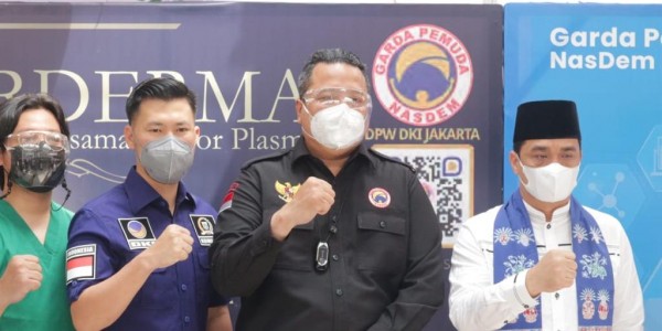 Stok Plasma Konvalesen Menipis, GP NasDem Ajak Penyintas Covid-19 Jadi Pendonor