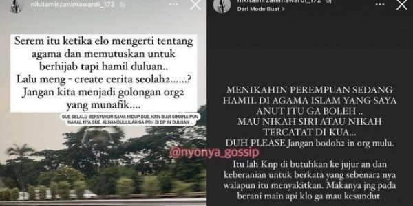 Nikita Mirzani Sindir Perempuan Berhijab Hamil Duluan, Netizen: Siapa Sih?
