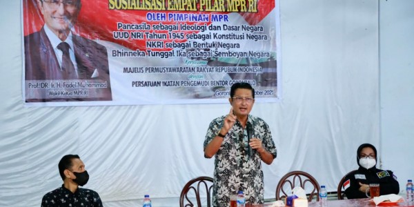 Sosialisasi Empat Pilar Kepada Pengemudi Bentor, Fadel Muhammad Harap Empat Pilar Jadi Pegangan Hidup