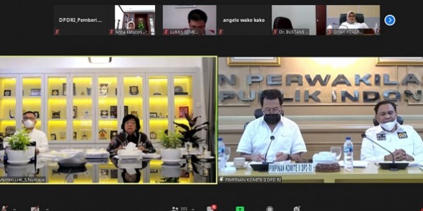 Komite II DPD RI Apresiasi Kinerja Kementerian LHK Tahun 2021