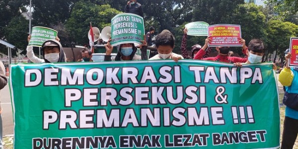 Kecam Aksi Persekusi, Massa AGAMIS Gelar Aksi Pawai Menolak Lupa Kardus Duren