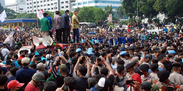Demo Mahasiswa BEM SI di DPR