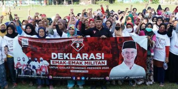 Bersama Sahabat Ganjar, Emak-emak Kota Udang Dukung Ganjar Pranowo di Pilpres 2024