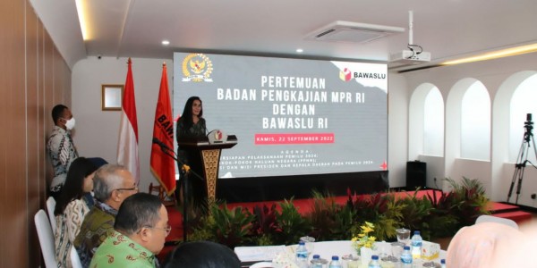 Kunjungi Bawaslu Badan Pengkajian MPR Diskusi Tentang Tahun Politik 2024 dan PPHN