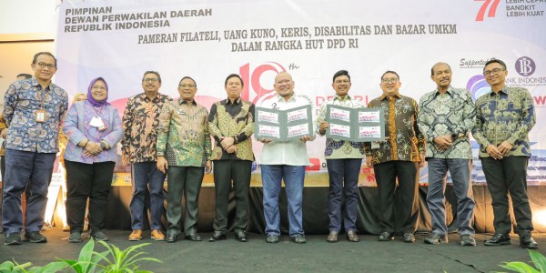Rayakan HUT Ke-18, DPD RI Gelar Pameran Filateli Hingga Bazar UMKM