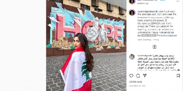 Miss Universe Lebanon Yasmina Zaytoun dapat Motivasi di Instagram
