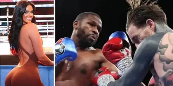 Ivana Knoll Kenakan Pakaian Seksi Tonton Pertarungan Floyd Mayweather
