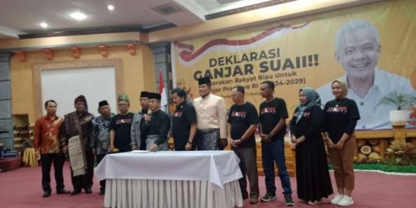 Warga Riau Deklarasi Dukung Ganjar Pranowo sebagai Capres 2024