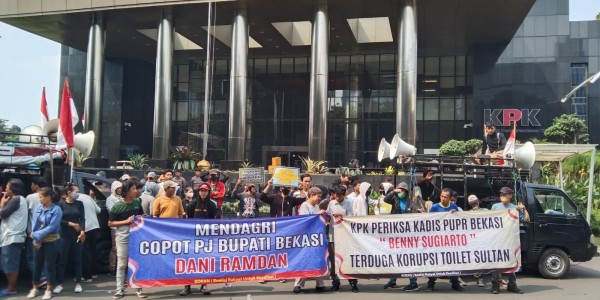 Tolak Pengangkatan Pj Bupati Bekasi Dani Ramdan, KORAN Gelar Aksi di Kemendagri dan KPK