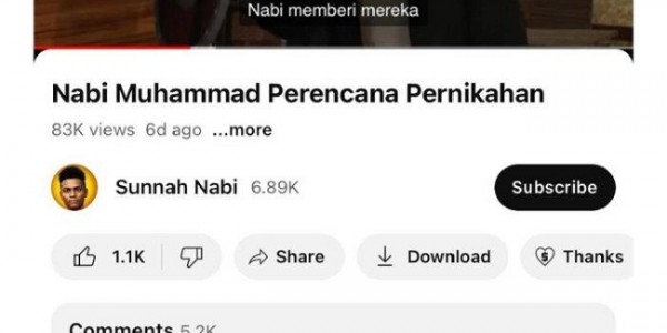 Persis Minta Polisi dan Kominfo Selidiki Akun Youtube 'Sunnah Nabi'