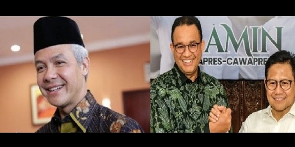 SMRC Simulasi 3 Nama: Ganjar Tetap Unggul, Meskipun Anies-Cak Imin Sudah Deklarasi
