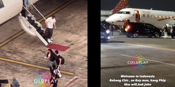 Ternyata Coldplay Sudah Tiba di Jakarta, Siap-siap Nonton Konsernya