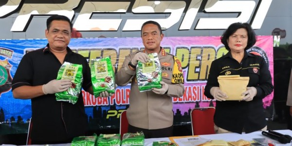 Polres Bekasi Bongkar Jaringan Narkoba Internasional, Empat Pelaku Ditangkap