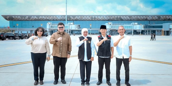 Pastikan Kesiapan Bandara Dhoho, Khofifah: Bangun Pembangunan Multi Sektor di Kediri Raya