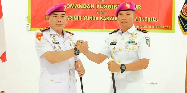 Mayor Marinir Yunda Karyawanto Jabat Danseba Pusdik Banpur Kodikmar Kodiklatal