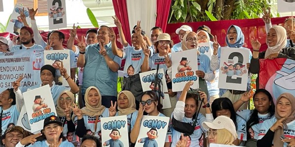 Dapat Dukungan Relawan Perperan, TKN: Prabowo-Gibran Siap Menang Sekali Putaran 
