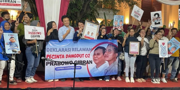 Ingin Pekerja Seni Diperhatikan, Relawan Pecinta Dangdut 02 Deklarasi Dukung Prabowo Gibran