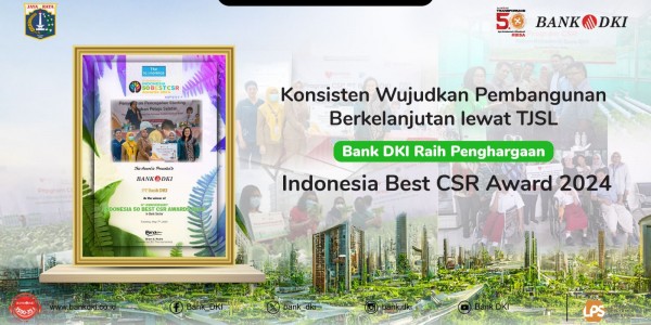 Bank DKI Raih Penghargaan Indonesia Best CSR Award 2024