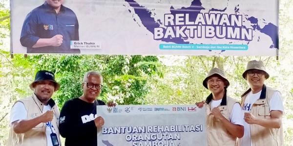 BNI Dukung Rehabilitasi Orangutan- Mangrove di Samboja dan IKN