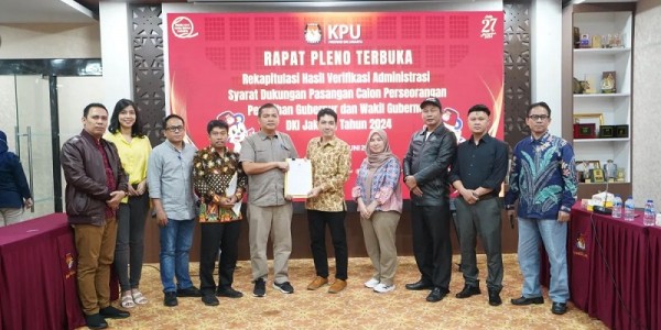 KPU DKI Nyatakan Dharma Pongrekun dan Kun Wardhana Belum Memenuhi Syarat Dukungan Pilgub 