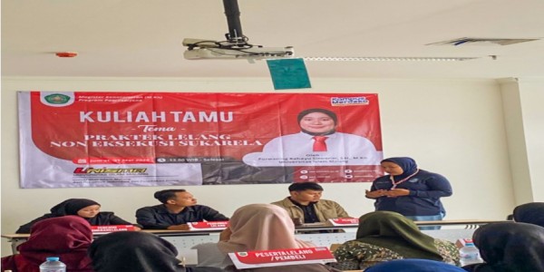 Sosialisasi Praktek Lelang Non Eksekusi Sukarela oleh Purwaning Rahayu Sisworini di UNISMA