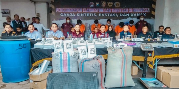 Pabrik Narkoba Berkedok Kantor EO di Malang Berhasil Diungkap Polri
