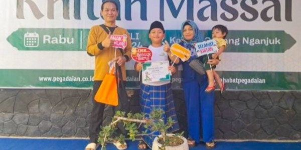Sehat dan Sejahterakan Masyarakat, Pegadaian Kanwil XII Surabaya Gelar Khitan Massal di Nganjuk