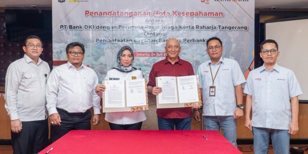 Bank DKI Gandeng Perumda Pasar Niaga Kerta Raharja, Berikan Layanan Fasilitas Perbankan