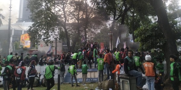 Ojol Demo di Patung Kuda, Driver: Harusnya Jam Sibuk, Argo Lebih Tinggi 