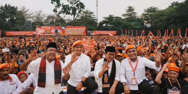 Tampil di Publik, Anies All Out Dukung Pram Doel di Pilkada Jakarta