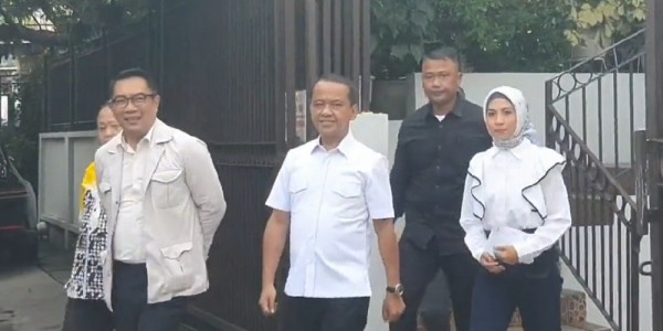 Ridwan Kamil Temani Bahlil Nyoblos, Optimis Menang Satu Putaran 