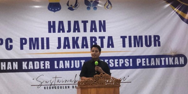 Pelantikan PMII Jaktim, DPRD DKI: Peningkatan Skill Anak Muda Perlu Jadi Concern