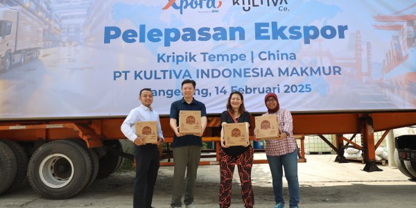 BNI Xpora Lepas Kripik Tempe Kultiva Ekspor Produk ke China