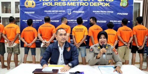 Tawuran di Sukmajaya Depok, Polisi Tangkap 11 Tersangka 