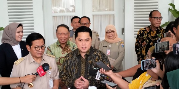 Temui Pramono di Balai Kota, Erick Thohir Bahas Opsi JIS Sebagai Tempat Bermain Timnas