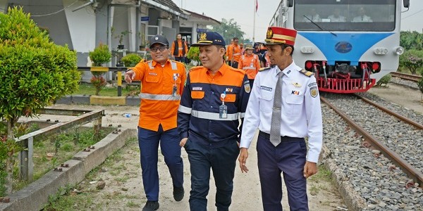 Masuki Mudik Lebaran, Manajemen KAI Sumut Cek Lintas Medan – Rantau Prapat