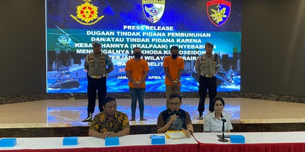 Polri Tangkap Dua Pelaku Penggelapan dan Pembunuhan di KM Poseidon 03
