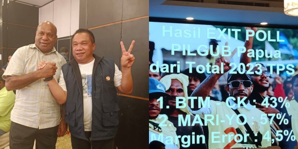 GCP Berhasil dan Sukses Memenangkan Pasangan Mari Yo di PSU Papua
