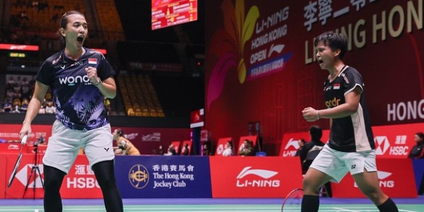 Debut Cemerlang! Febriana/Meilysa Taklukkan Unggulan Cina di Hong Kong Open 2025