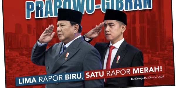 Satu Tahun Prabowo-Gibran: Lima Rapor Biru, Satu Rapor Merah