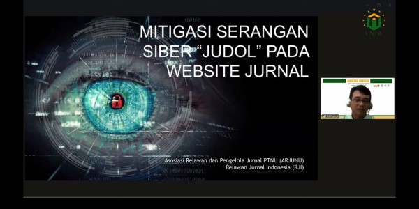 ARJUNU dan RJI Gelar Webinar Nasional “Mitigasi Serangan Siber Judol pada Website Jurnal Ilmiah”